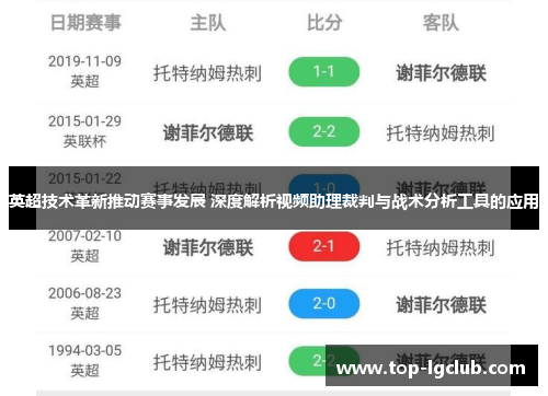 英超技术革新推动赛事发展 深度解析视频助理裁判与战术分析工具的应用