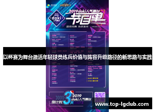 以杯赛为舞台激活年轻球员练兵价值与阵容升级路径的新思路与实践